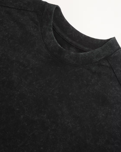 T-shirt ample en jersey 100% coton délavé à l'acide, sur mesure, respirant, pour hommes, streetwear, hip-hop, logo imprimé numérique personnalisé - Product Image 3