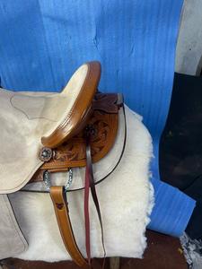 Selle wade western en cuir avec raccord en acier inoxydable - Product Image 5