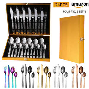 Ensemble de couverts en OR poli de qualité supérieure, parfait pour les restaurants, offrant une grande résistance et un éclat doré riche. - Product Image 6