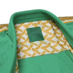 Kimono de Jiu-Jitsu Brasileño Verde Premium - Kimono BJJ de Tejido Perla de 450GSM con Bordado Personalizado y Costuras Reforzadas, Kimono BJJ - Product Image 3