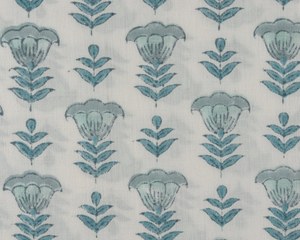 Meilleure vente 100% pur coton tissu tissu cour aigue-marine bleu Turquoise indien Floral main bloc imprimé femmes chemises sacs - Product Image 4