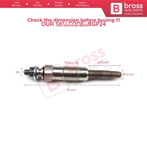 BGP24 1 Piece <b>Heater</b> Glow <b>Plugs</b> GX74 71719015 GN013 0100226366 for Alfa - Product Image 5