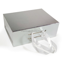 Boîte cadeau magnétique en carton rigide recyclable avec logo personnalisé emballage de luxe en papier dur pliable avec couvercle magnétique