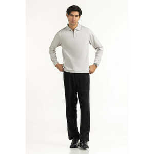 T-shirt Polo Homme Slim Fit MN-PSH-WS25-019 en Spandex de Haute Qualité avec Fermeture Éclair – Confortable et Anti-Plis pour le Golf - Product Image 6