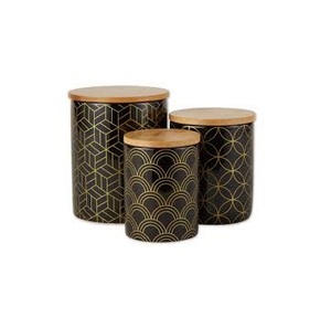 High Home Decor Kitchen Storage Canister Standard Large Medium <b>Small</b> Extra <b>Small</b> Sizes Glass Metal Bin Rice Condiment Storage - Product Image 2