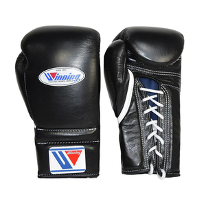 Nouveaux gants de boxe Muay Thai Winning Pro en cuir véritable 10oz 12oz 14oz 16oz avec support de poignet Velcro, gants d'entraînement, logo personnalisé - Product Image 1