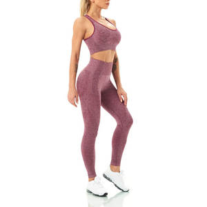 ชุดโยคะของผู้หญิง2ชิ้นเอวยางยืดระบายอากาศได้ดีเป็นมิตรกับสิ่งแวดล้อมชุดโยคะแบบเซ็กซี่ติดป้ายได้ตามต้องการ - Product Image 6