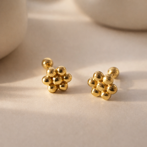 Vintage Gold-Plated <b>Pearl</b> & <b>Diamond</b> Number Stud <b>Earrings</b> for Women Party & Wedding Gift - Product Image 2