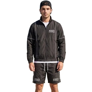 ASIZO Custom Men's Winter Puffer <b>Jacket</b> | Lightweight Nylon Ripstop | Waterproof Zipper Front <b>Patchwork</b> Letter Print | Quick Dry - Product Image 1