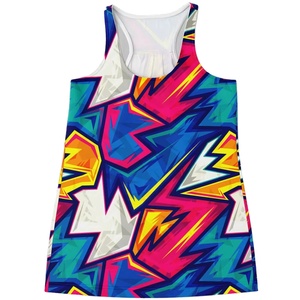 Débardeur court en polyester respirant à séchage rapide, imprimé en relief personnalisable, haute qualité, multicolores, style urbain pour femmes - Product Image 1