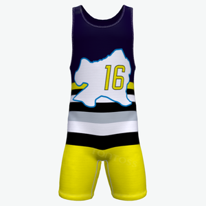 Wrestling Unisex Diseño personalizado Sublimado Estiramiento Spandex/Poliéster Secado rápido Transpirable Precio de fábrica barato Singlets - Product Image 2