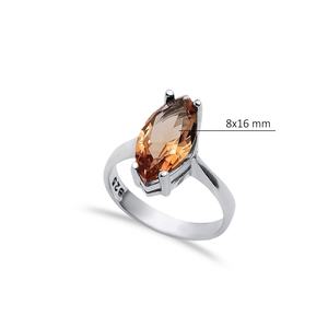 Marquise argent Sultanite bague bijoux Baguette turc fait à la main 925 en argent Sterling bijoux en gros pour les femmes - Product Image 2
