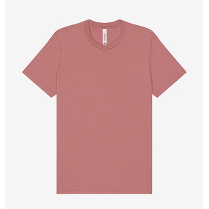 เสื้อยืดแขนสั้นสำหรับทุกเพศ, เสื้อยืดผ้าแคนวาส3413สีน้ำตาลแดงผสมสามส่วนคอกลมทันสมัยเสื้อยืดระบายอากาศได้ตามต้องการ - Product Image 3