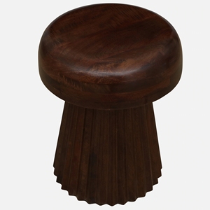 Roding Home Furniture Taburete de madera de Mango/Mesa auxiliar en acabado Tubbaq para sala de estar - Product Image 4