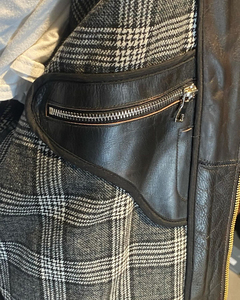 OEM Custom Design Winter New Fashion Shearling Leather <b>Jacket</b> for <b>man</b> Classic Design Combined with <b>Fur</b> in Front and Back - Product Image 6