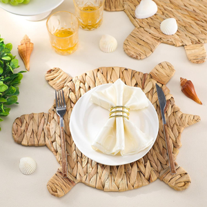 Napperons de tortue jacinthe d'eau tissée de style côtier au meilleur prix pour table à manger cadeau de pendaison de crémaillère de Pâques du Vietnam - Product Image 4