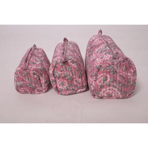 Organizador de Maquillaje de Algodón Indio, Duradero, Portátil, de Gran Capacidad, con Estampado, con Cierre para Bolsa de Viaje - Product Image 2