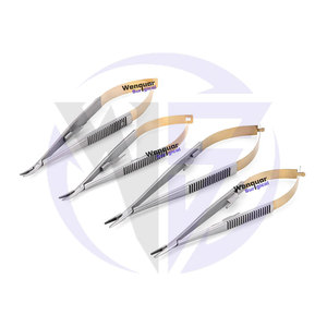 Portaagujas de Microcirugía TC Castroviejo Rectos/Curvos con Bloqueo, Micro Pinzas Dentales y Quirúrgicas de 14 y 16 cm, Fabricadas por Wenquar - Product Image 4
