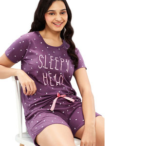 Venta al por mayor de las mujeres Casual Relax fit suave poliéster algodón dulce estampado camiseta y corto mejor para las señoras elegante estampado Floral Co-ord Set - Product Image 2