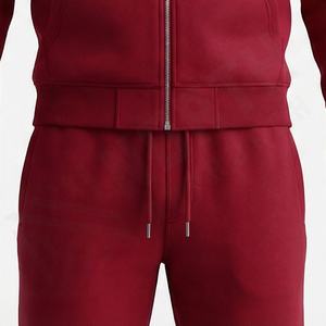 Ensemble de survêtement élégant pour homme avec fermeture éclair, logo personnalisé, confort, coupe décontractée, athlétique, gym, fitness, course à pied, kit de couleur personnalisé - Product Image 5