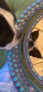 Silver mosaic <b>mirror</b>,<b>round</b> mosaic <b>mirror</b> - Product Image 3