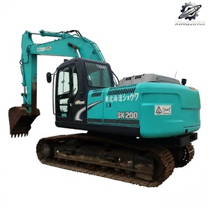 Excavadora Usada Kobelco SK200 de 21 Toneladas con Cucharón de 1m³, Marca Original Japonesa, Excavadora de Orugas Mediana para Construcción, Bajas Horas de Uso, Certificación CE - Product Image 1