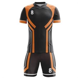 Conjunto de Uniforme de Fútbol para Hombre de Talla Grande Fabricado en Fábrica, Camiseta de Fútbol Holgada y Cómoda, Pantalones Cortos, Ropa de Entrenamiento de Color Sólido - Product Image 2