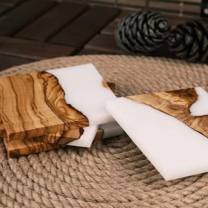 Posavasos de madera redondos para hogar, oficina o Hotel, para uso en mesa, elegante soporte para tazas y bebidas - Product Image 3