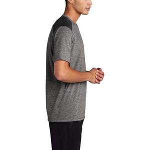 Camisetas de bloque de Color con cuello redondo personalizadas de alta calidad 50% poliéster 50% Algodón camisetas de verano transpirables de secado rápido para hombres a la venta - Product Image 3