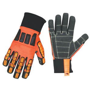 Guantes mecánicos de seguridad de trabajo pesado personalizados, guantes mecánicos cómodos de mano de cuero sintético, recién llegados - Product Image 1
