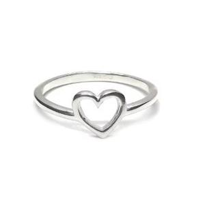 Anillos de Cóctel Personalizados de Plata de Ley 925 con Forma de Corazón, Estilo Bohemia Cristiana, Chapados en Oro de 18K, Engaste de Bisel, para Mujer - Product Image 1