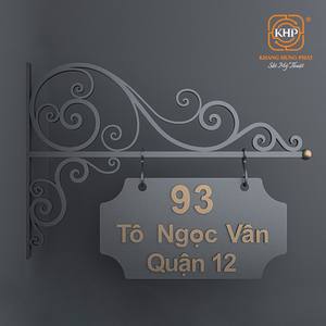 Numéro de maison en fer forgé durable, décoration murale, art personnalisé écologique pour maison moderne, jardin, villa, hôtel, luxe - Product Image 5