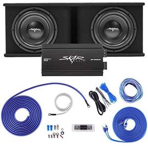 NOUVELLE OFFRE DE VENTE NEUF Skarr Audio Sdr-2X12D4 Double caisson de basses 12 pouces 2400 watts avec amplificateurs intégrés et portés  COMPLET - Product Image 5