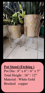 แจกันตั้งพื้นหลากสไตล์ตกแต่งบ้าน/สำนักงานสไตล์อินเดียโบฮีเมียนทองแดงเหล็กสแตนเลสอลูมิเนียมดีบุกทองแดงทำจากดีบุก - Product Image 3