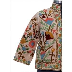 Veste matelassée pour femme, broderie à la main, design élégant, col montant, manches longues, 100% coton, logo respirant, pour mariage traditionnel - Product Image 2