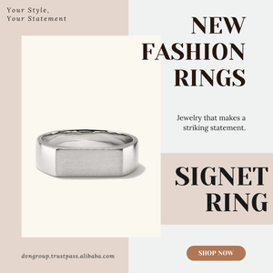 แหวนเครื่องหมายสี่เหลี่ยมบางใส่ได้ทั้งชายและหญิงสีขาว14K และชุบทอง18K ดีไซน์ไม่เหมือนใครสามารถปรับแต่งได้ตามต้องการสำหรับงานหมั้นอินเทรนด์ - Product Image 6