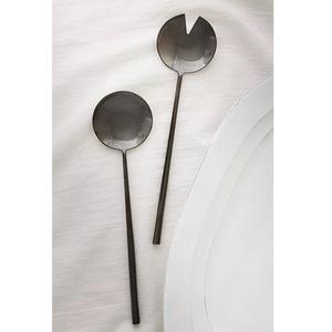 Ensemble de serveurs à salade en métal pour un usage quotidien à la maison, offrant une construction solide et durable et une présentation élégante et moderne sur la table - Product Image 1