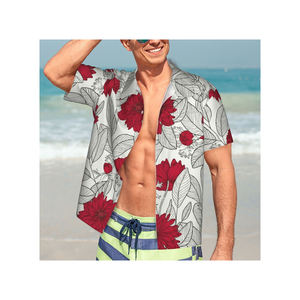 Conjunto de Dos Piezas de Ropa de Playa para Verano, Pantalones Cortos y Camiseta con Estampado Hawaiano, Camiseta Informal de Manga Corta para Hombre - Product Image 1