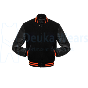 Chaquetas Letterman de Cuero Genuino de Talla Grande con Diseño Personalizado OEM, con Logotipos y Parches Bordados en Chenilla Hechos a Medida - Product Image 2