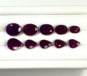 Finest Quality Natural African <b>Ruby</b> Heated Calibration Size 6x8-8x10mm Oval Pear Cut Blood Red Color Loose Gemstone for Jewelry - Product Image 1