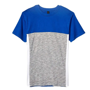 Camiseta personalizada para hombre con cuello redondo, Media manga, bloque de color, dos tonos, camiseta estampada, camisetas deportivas de verano para hombre - Product Image 3