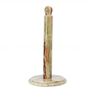 Portarrollos de Papel Higiénico Tallado a Mano en Ónix Verde, Elegante y Duradero, Organizador para Baño y Cocina, Accesorio para el Hogar - Product Image 1