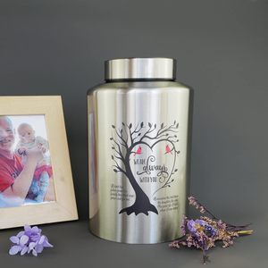 220 Lbs <b>Large</b> <b>Urns</b> for Adult Male Female Ashes Decorative Cremation <b>Urn</b> for Human Ashes Always with You Silver Custom Size - Product Image 6