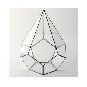 Wholesale Price Triangle Design <b>Terrarium</b> Home & Garden Decorative Clear <b>Glass</b> with Black Brass Border for Homes Jewelry Boxes - Product Image 3