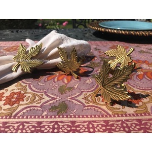 Servilleteros dorados de Metal con diseño de hoja de arce PARA CENA, evento, fiesta, boda, decoración de mesa, servilleteros Vintage - Product Image 3
