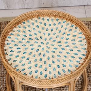 Table à thé décorative en rotin Tables basses en forme de cercle bon marché Mobilier d'intérieur fabriqué par de grands artisans - Product Image 6