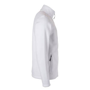 Men's Arctic White Performance Fleece Jacket | 300 GSM Ultra-Soft Thermal <b>Mid</b>-<b>Layer</b> | OEM Precision-Engineered Elite Workwear - Product Image 3