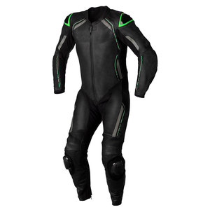 Combinaison de moto en cuir de course pour hommes avec manches pré-incurvées et protection des genoux CE - Product Image 2