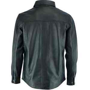 High Quality Customized Design <b>Leather</b> Men <b>Shirts</b> Quality Long Sleeve Breathable Knitted Zipper Closure Eco-Friendly Two - Product Image 2