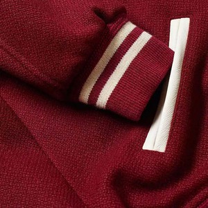 Veste de baseball pour hommes Letterman Button Down Varsity Jackets à vendre Logo personnalisé OEM avec manches en cuir et broderie Design College - Product Image 6